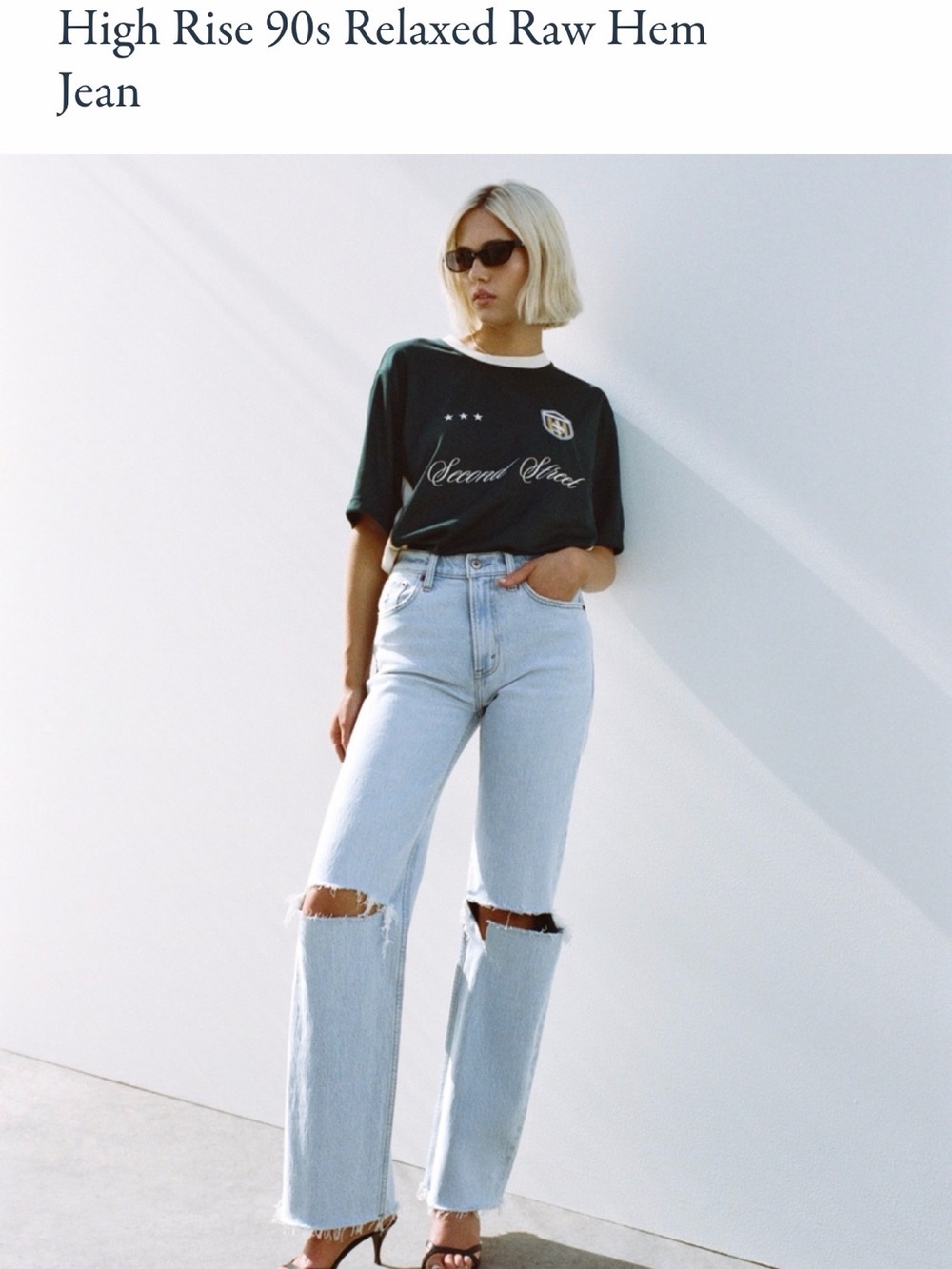 Abercrombie & Fitch | Curve Love | High Rise 90’s Relaxed Raw Hem Jean